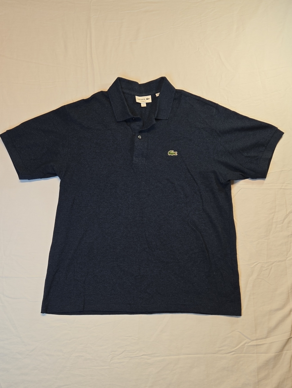 Lacoste Dark Navy & Black 1/4 Buttom Down Casual Cotton Polo Shirt